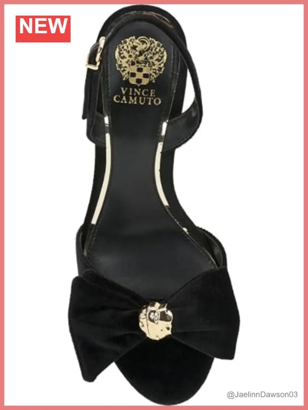 Vince Camuto Paycen Bow Detail Slingback High Heel Sandal Nylon Black Women's